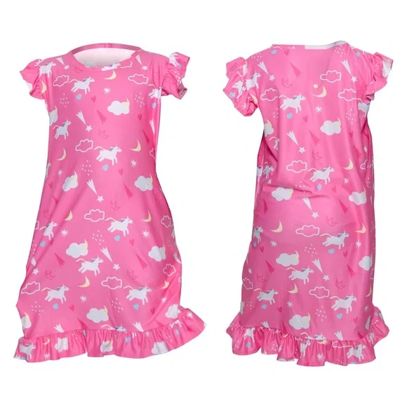 strapless open back dress Ekouaer Girl's Soft Princess Nightgowns Sleep Shirt main image 0